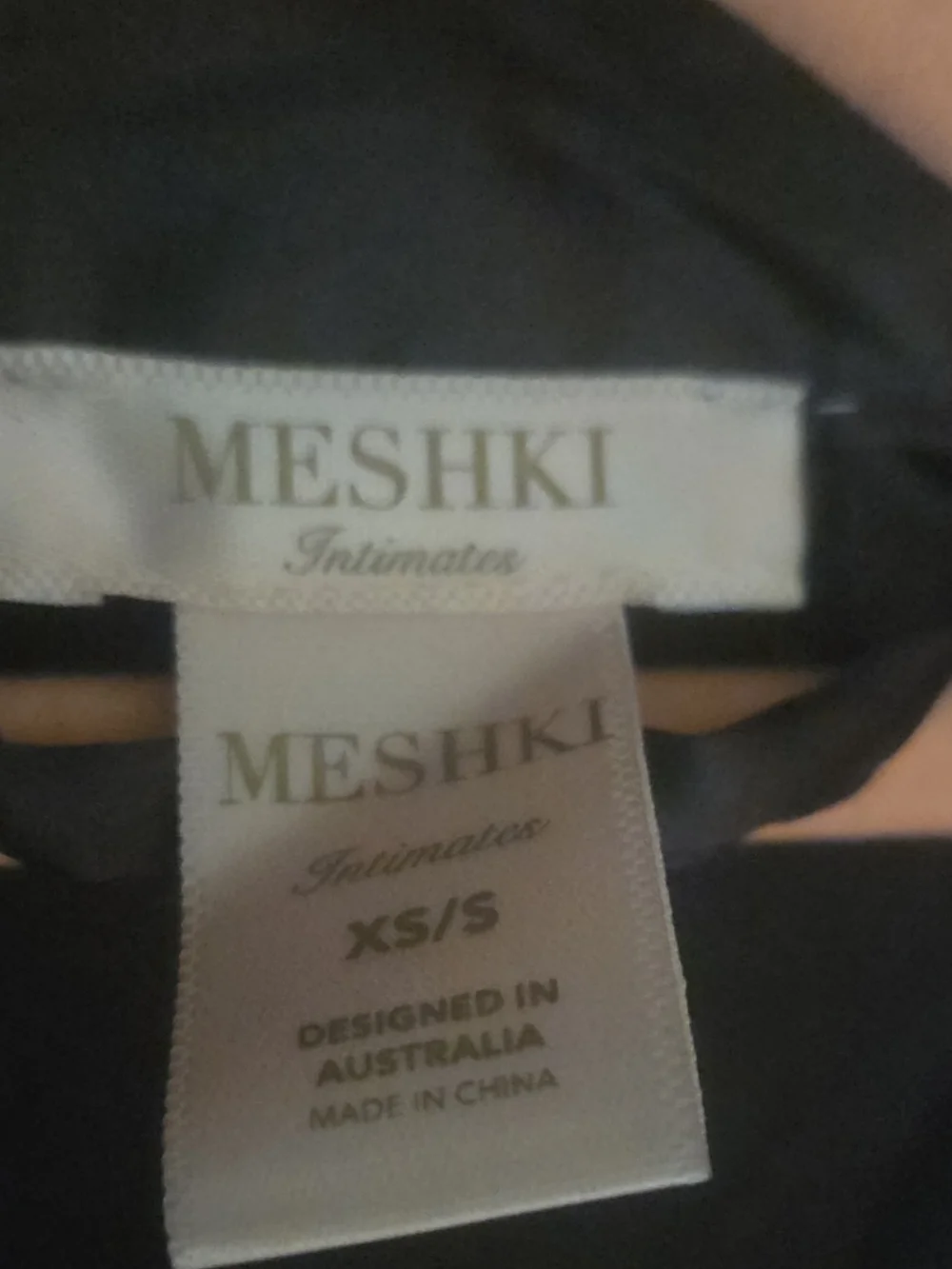 Meshki Intimates Xs/s Black Robe
